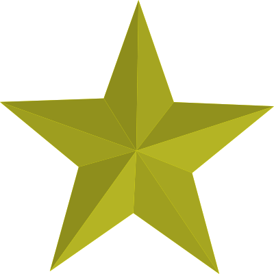 Gold Five-Pointed Star clipart