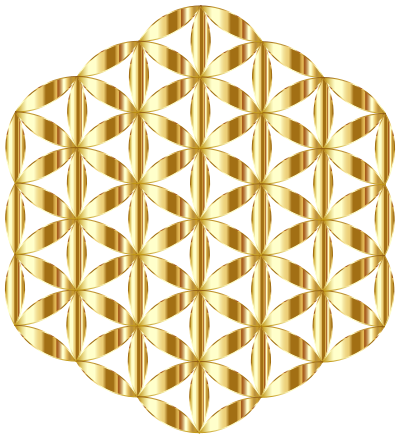 Gold Flower Of Life No Background clipart