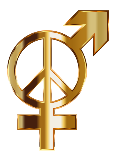Gold Gender Peace No Background clipart