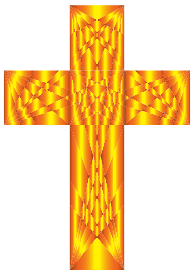 Gold Geometric Cross clipart