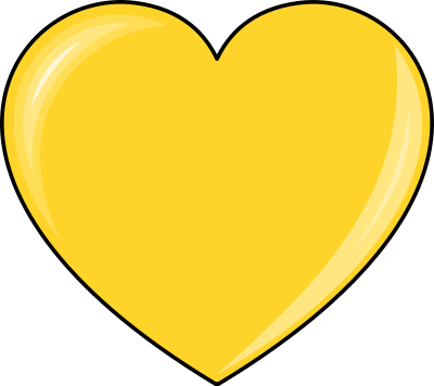 Gold heart clipart