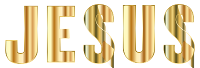 Gold Jesus Typography clipart