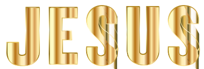 Gold Jesus Typography Enhanced clipart