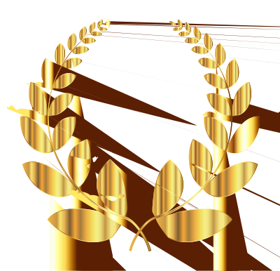 Gold Laurel Wreath 2 No Background clipart