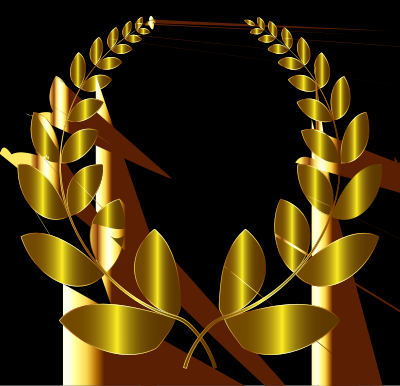 Gold Laurel Wreath 3 clipart