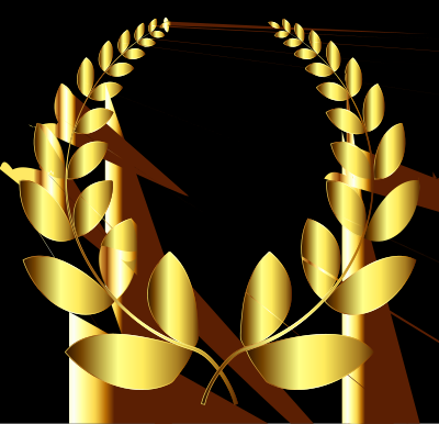 Gold Laurel Wreath 4 clipart