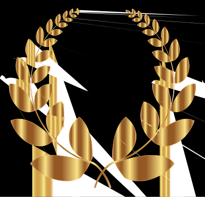 Gold Laurel Wreath 5 clipart