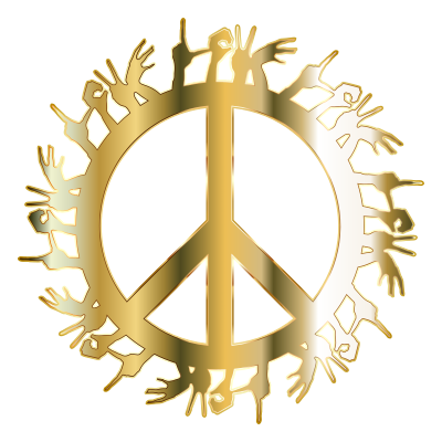 Gold Love Hands Peace No Background clipart