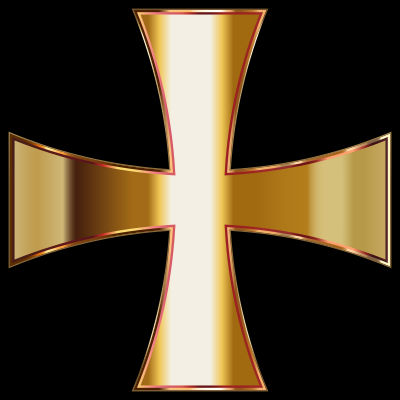 Gold Maltese Cross clipart