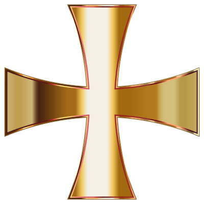 Gold Maltese Cross No Background clipart