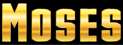 Gold Moses Typography clipart