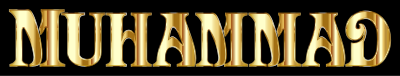 Gold Muhammad Typography clipart