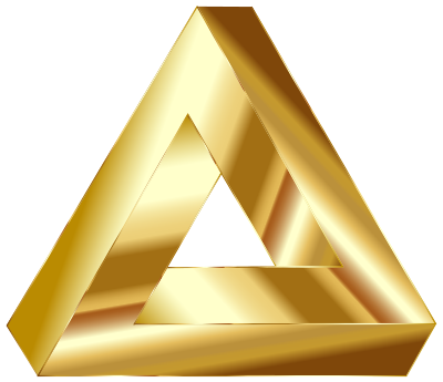 Gold Penrose Triangle clipart