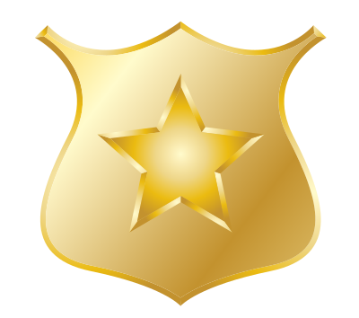 Gold police badge clipart