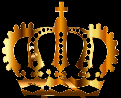 Gold Royal Crown Silhouette clipart