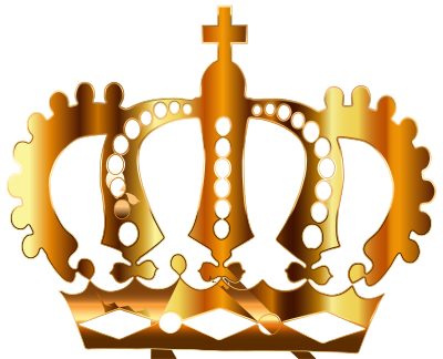 Gold Royal Crown Silhouette No Background clipart