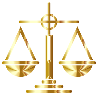 Gold Scales Of Justice Icon clipart