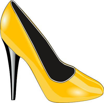 Gold shoe clipart