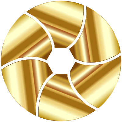 Gold Shutter Icon clipart