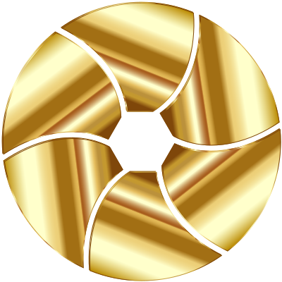 Gold Shutter Icon Enhanced clipart