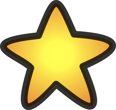 Gold star clipart