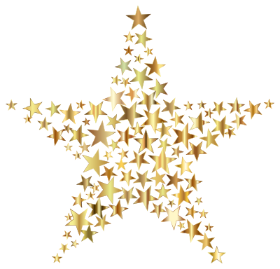 Gold Star Fractal No Background clipart