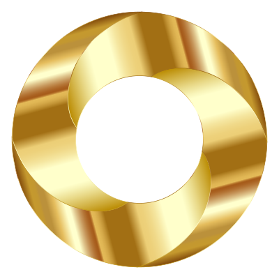 Gold Torus Screw clipart
