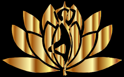 Gold Yoga Lotus clipart