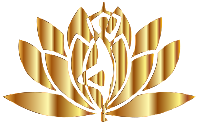 Gold Yoga Lotus No Background clipart
