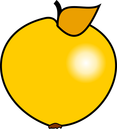 Golden apple clipart