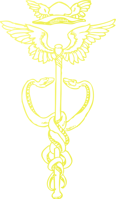Golden Caduceus clipart