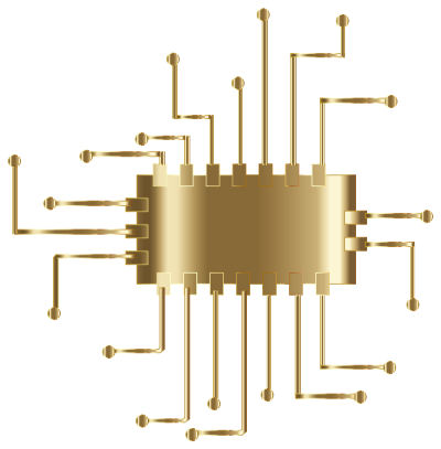 Golden Chip No BG clipart