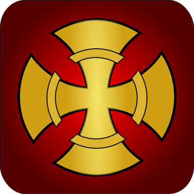 Golden cross 2 clipart