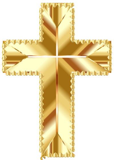 Golden Cross Love No Background clipart