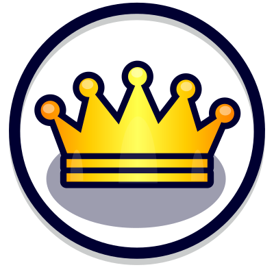 Golden crown symbol - icon clipart