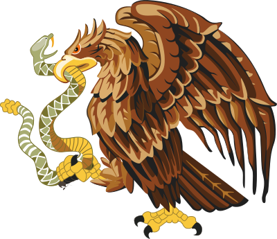 Golden eagle with snake clipart
