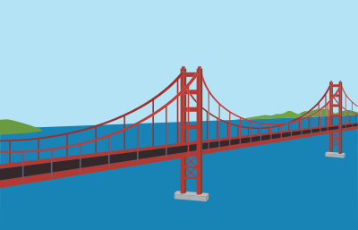 Golden Gate Bridge clipart