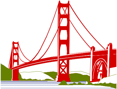 Golden Gate Bridge - Colour Remix clipart