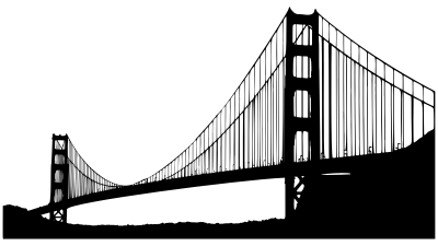 Golden Gate Bridge Silhouette clipart