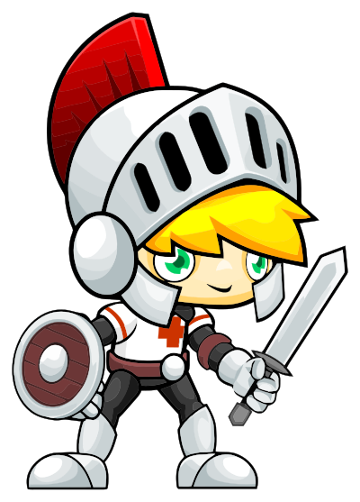 Golden Haired Knight Kid clipart