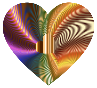 Golden Heart Of The Rainbow 2 clipart