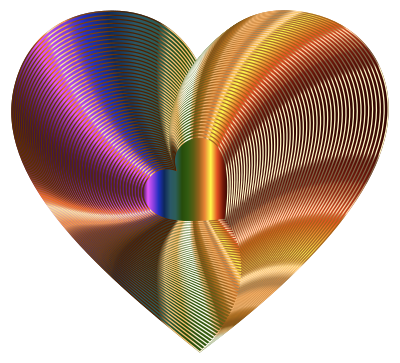 Golden Heart Of The Rainbow clipart