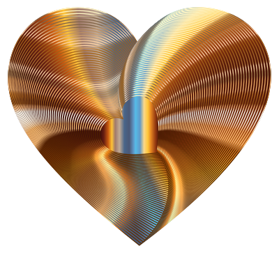 Golden Heart Of The Rainbow 3 clipart