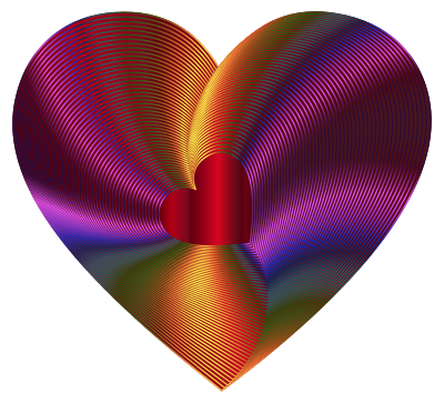Golden Heart Of The Rainbow 5 clipart