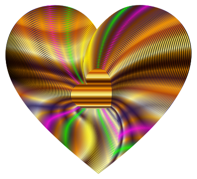 Golden Heart Of The Rainbow 7 clipart