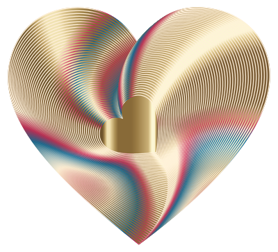 Golden Heart Of The Rainbow 9 clipart