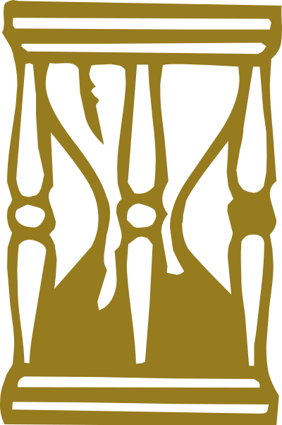 Golden hourglass clipart