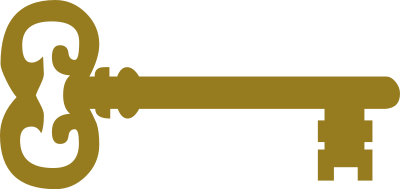 Golden key clipart