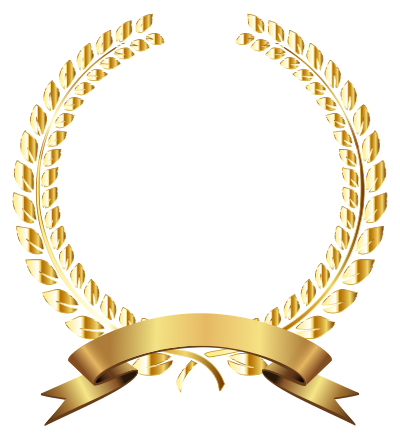 Golden Laurel Wreath Remixed No Background clipart