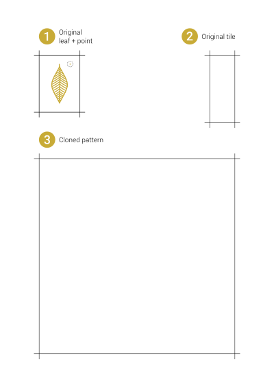Golden leaf pattern clipart
